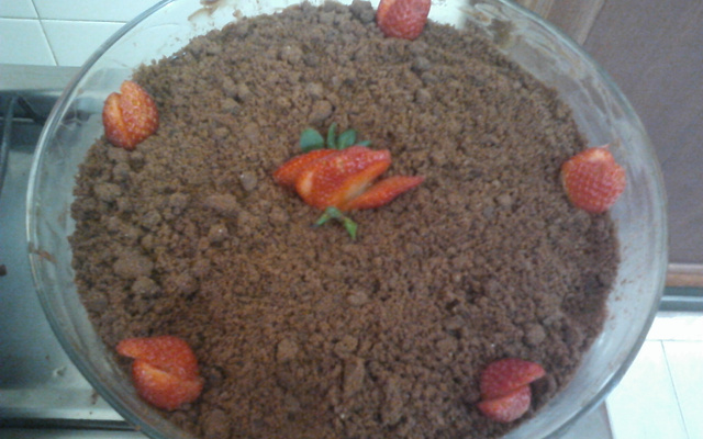 Morango com brigadeiro