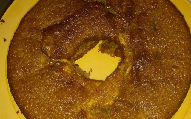 Bolo integral de maçã e banana