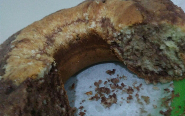 Bolo mesclado de liquidificador