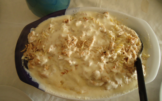 Macarrão alho e óleo com frango