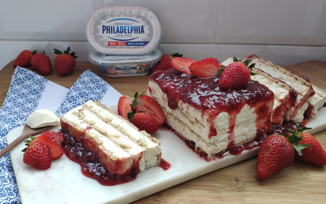 Torta pavê de morango