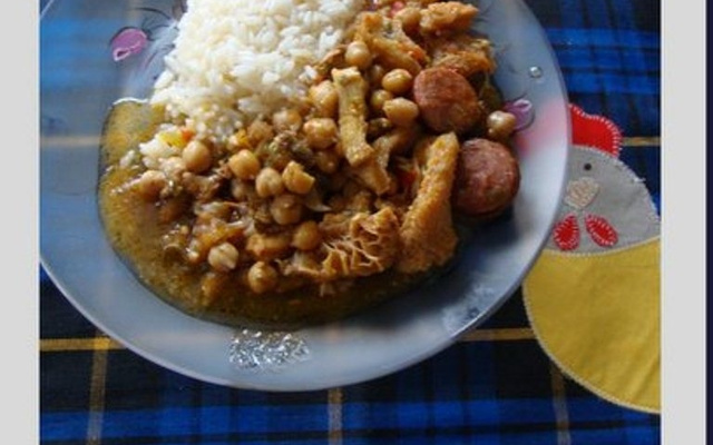 Dobradinha com grão de bico do Lúcio Cezar