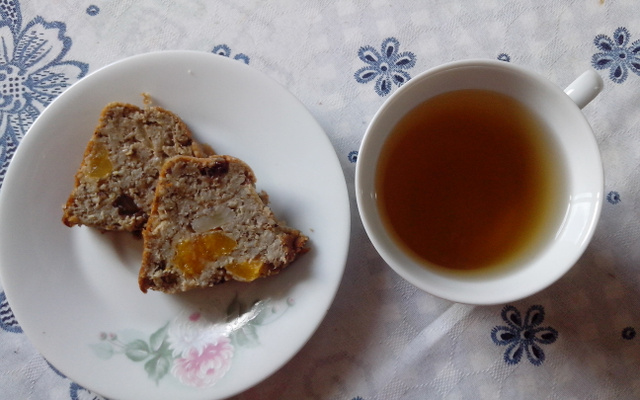 Bolo de banana e aveia