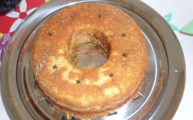 Bolo de fubá com leite de coco