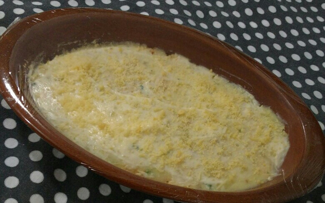 Lasanha de purê de batata e frango