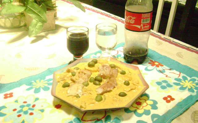 Peixe no molho branco