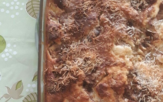 Torta de banana, maçã ou abacaxi