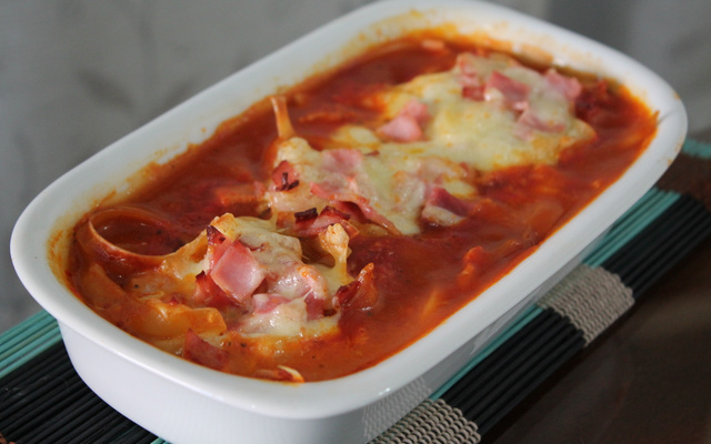 Macarrão talharim de forno