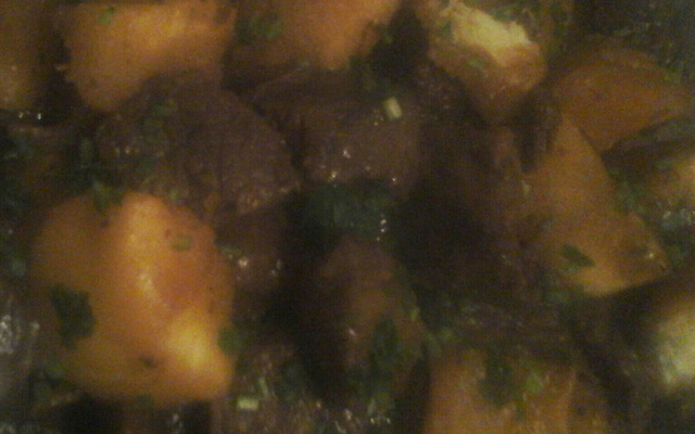 Carne de panela com mandioca