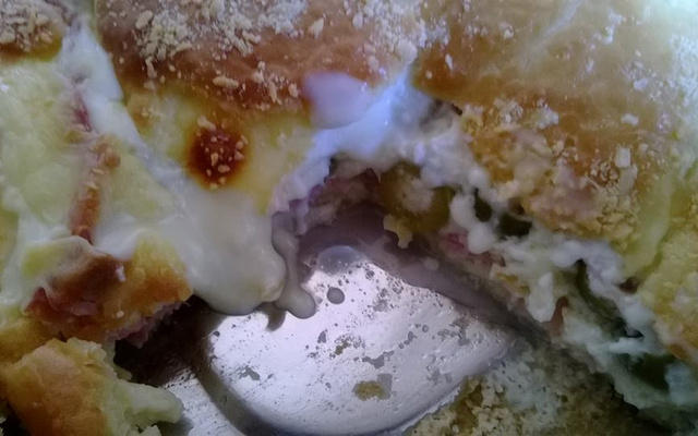 Torta de queijo e presunto