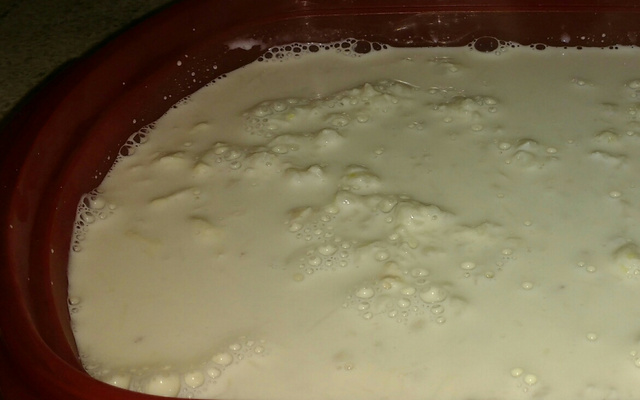 Canjica cremosa com coco