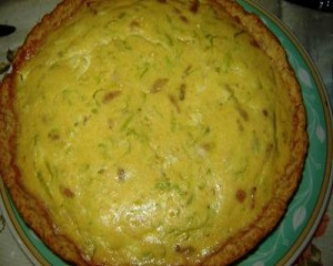 Quiche de alho poró com bacon