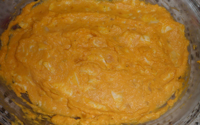 Purê De abobora temperado