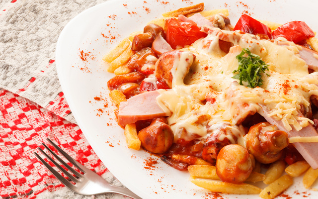 Batata frita gratinada de buteco