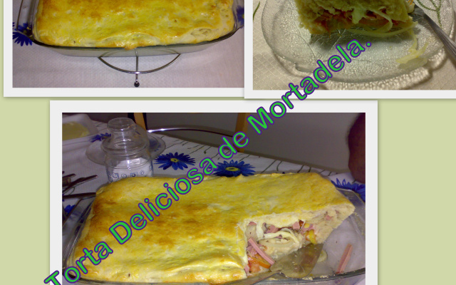 Torta deliciosa de mortadela