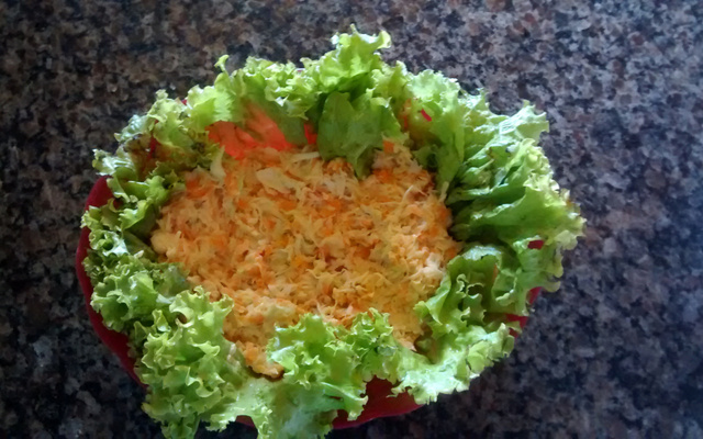 Salada de maçã, cenoura e repolho
