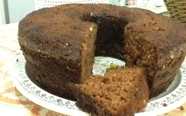 Bolo de chá preto diferente