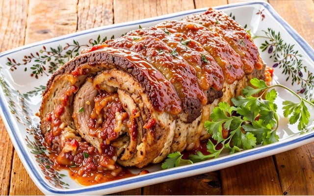 Rocambole de carne moída maravilhoso