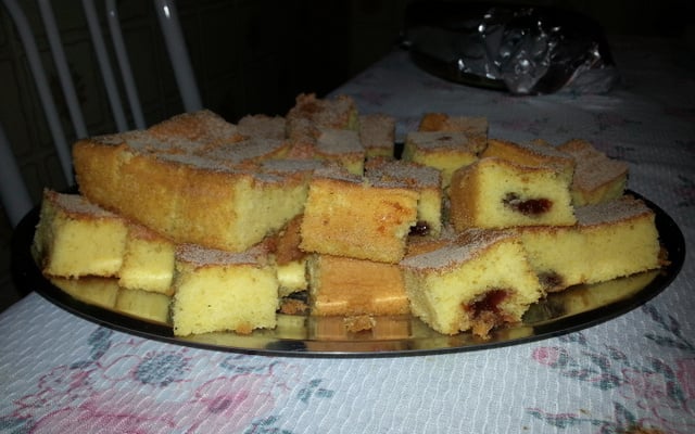 Bolo de fubá cozido