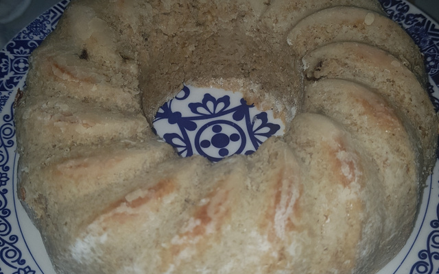 Bolo de aveia com banana sem açúcar