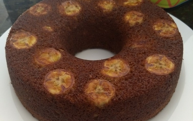 Bolo integral de banana com aveia