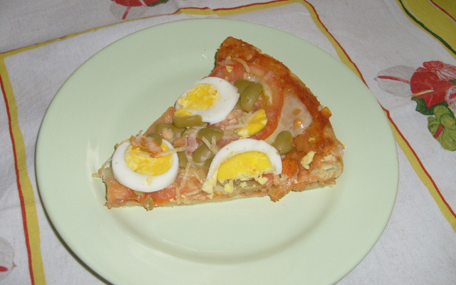 Deliciosa pizza de liquidificador