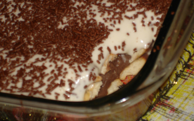 Pavê de creme e chocolate