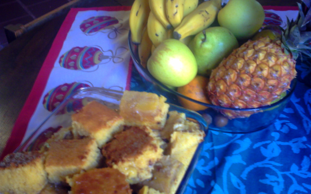 Delicioso bolo de banana caramelada