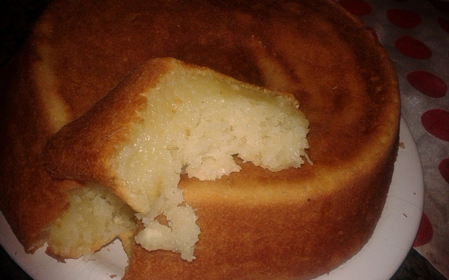 Bolo de aipim com coco