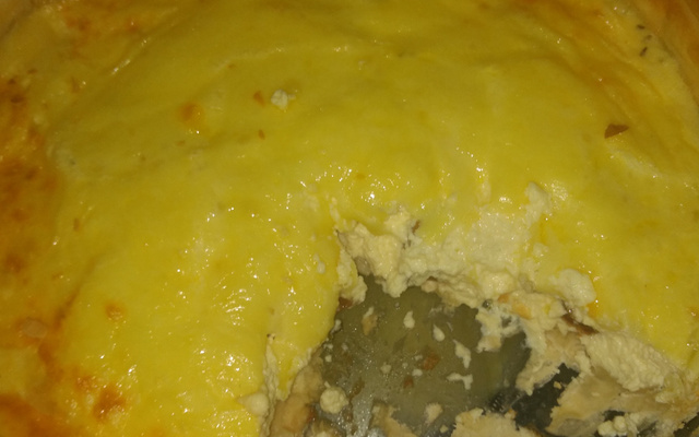 Quiche com massa de pastel