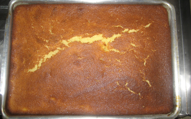 Bolo de fubá cremoso com queijo