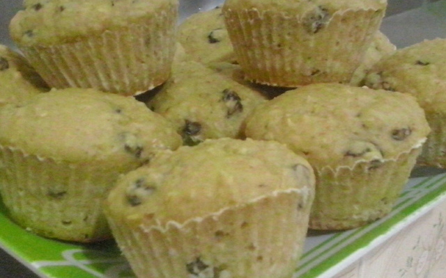 Muffins de aveia com passas