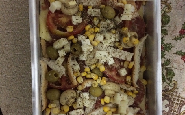 Pizza de pão de forma