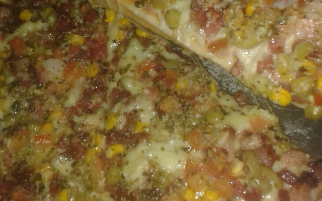 Pizza rápida de liquidificador