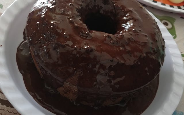 Bolo de chocolate de liquidificador