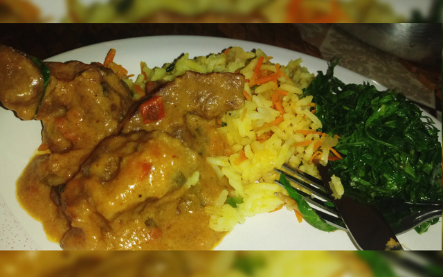 Carne com requeijão