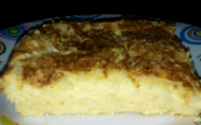 Pudim de milho gratinado