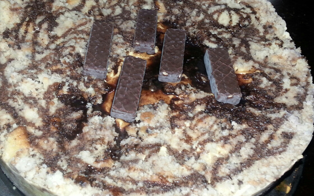 Bolo gelado com sorvete