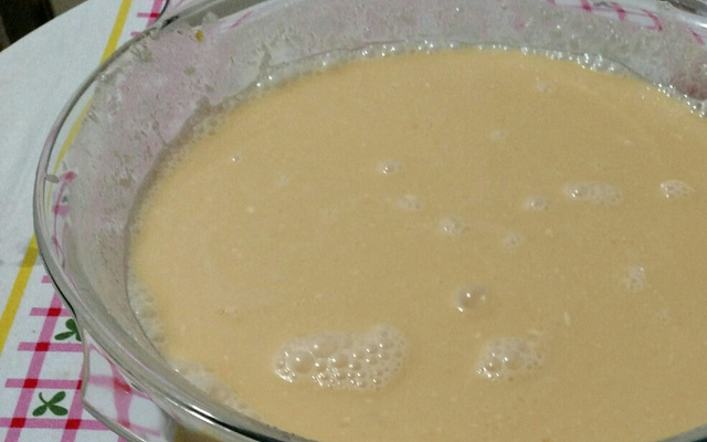 Gelatina cremosa de abacaxi