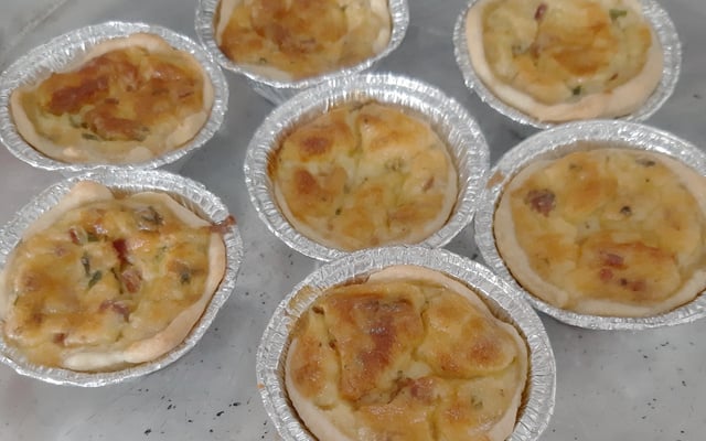 Quiche de queijo e alho poró