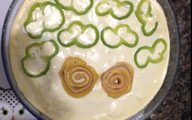 Rondelli de presunto e queijo ao molho branco