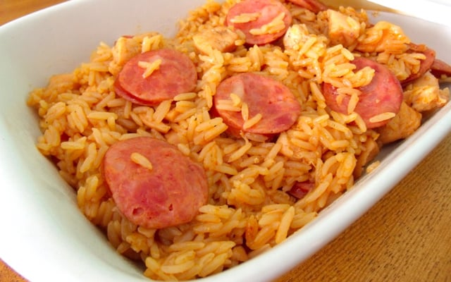 Arroz rápido na panela de pressão
