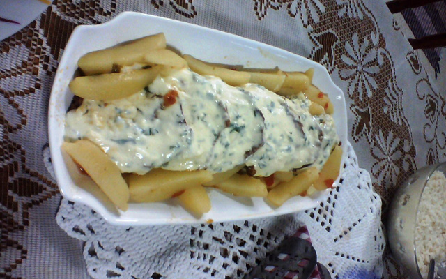 Medalhão de requeijão e mostarda