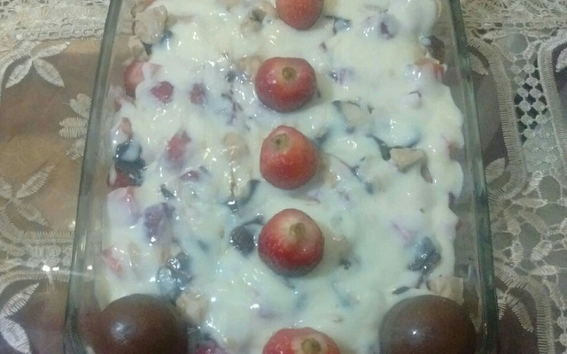 Pavê de morango com sonho de valsa