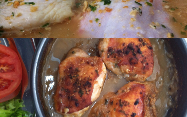 Coxa com sobre coxa na cerveja