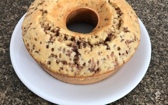 bolo de baunilha no liquidificador