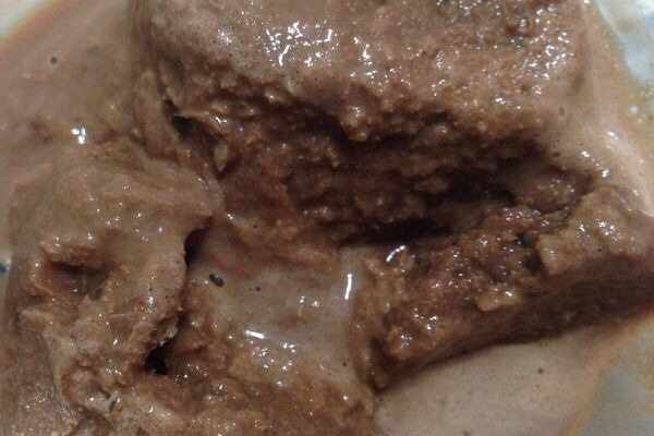 Sorvete caseiro de chocolate