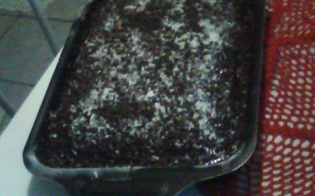 Bolo de chocolate e calda de chocolate