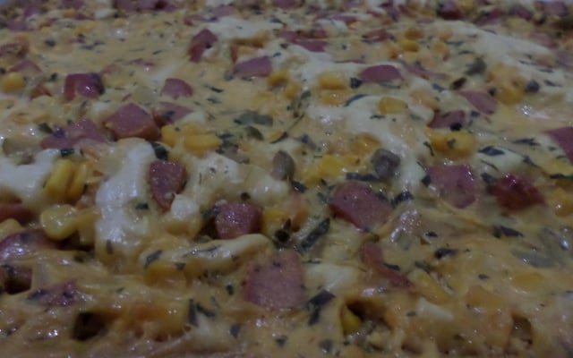 Torta cremosa de salsicha