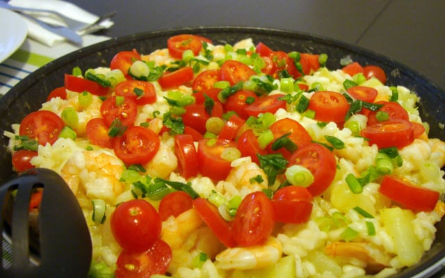 Risoto de camarão